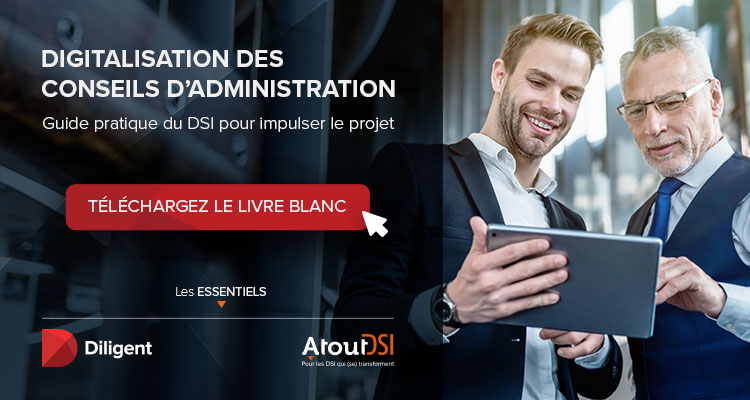 Bannière livre blanc digitalisation des instances de gouvernance co-redigé par atout DSI